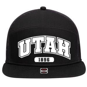 Utah Collegiate Style 1896 7 Panel Mesh Trucker Snapback Hat