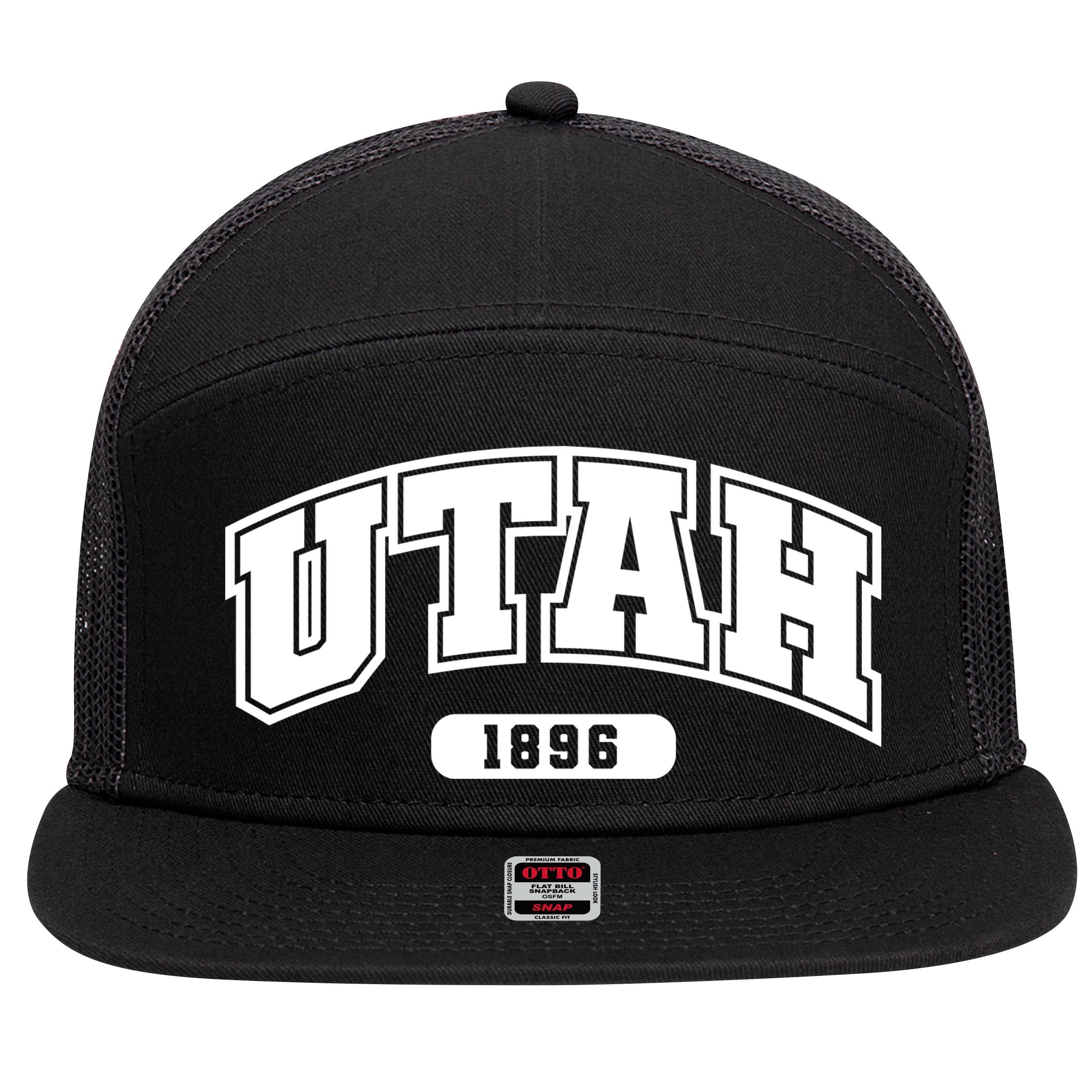 Utah Collegiate Style 1896 7 Panel Mesh Trucker Snapback Hat