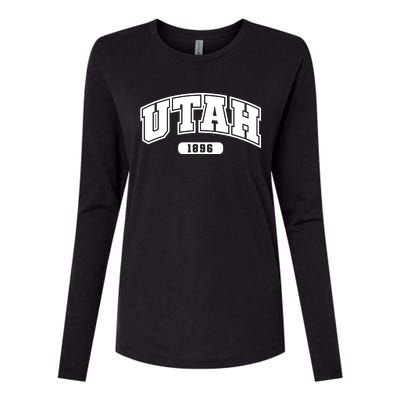 Utah Collegiate Style 1896 Womens Cotton Relaxed Long Sleeve T-Shirt