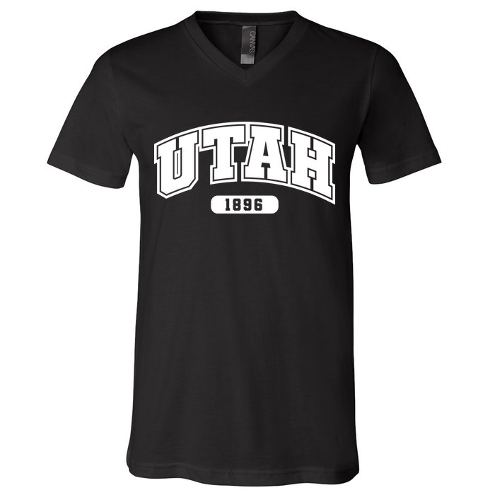Utah Collegiate Style 1896 V-Neck T-Shirt