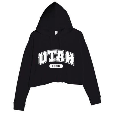 Utah Collegiate Style 1896 Crop Fleece Hoodie