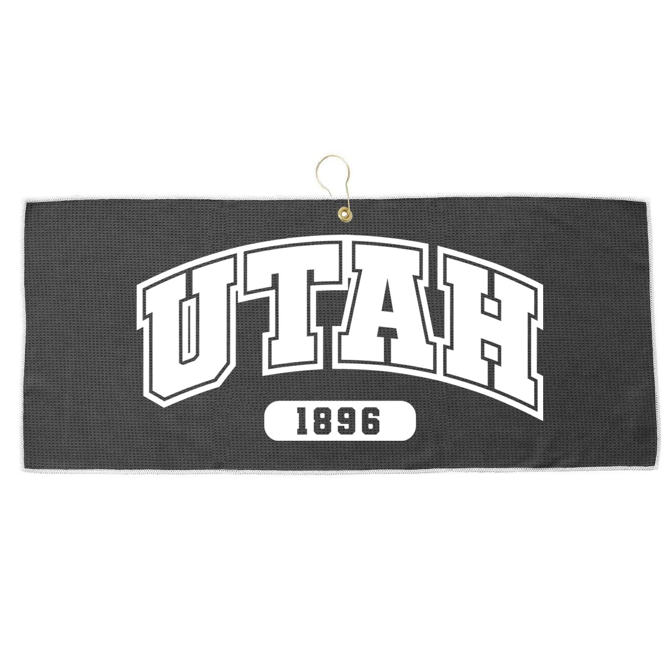 Utah Collegiate Style 1896 Large Microfiber Waffle Golf Towel