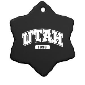 Utah Collegiate Style 1896 Ceramic Star Ornament