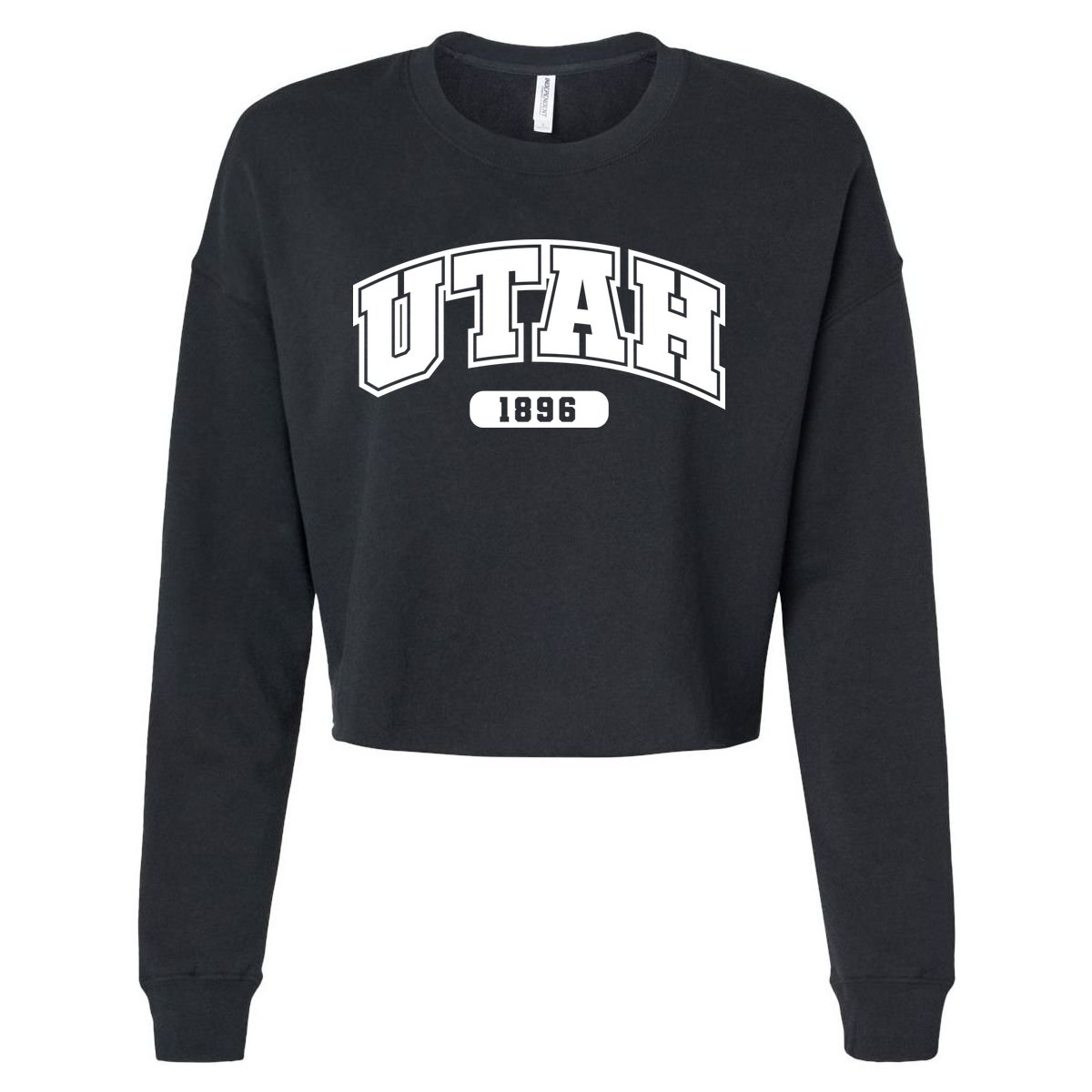 Utah Collegiate Style 1896 Cropped Pullover Crew