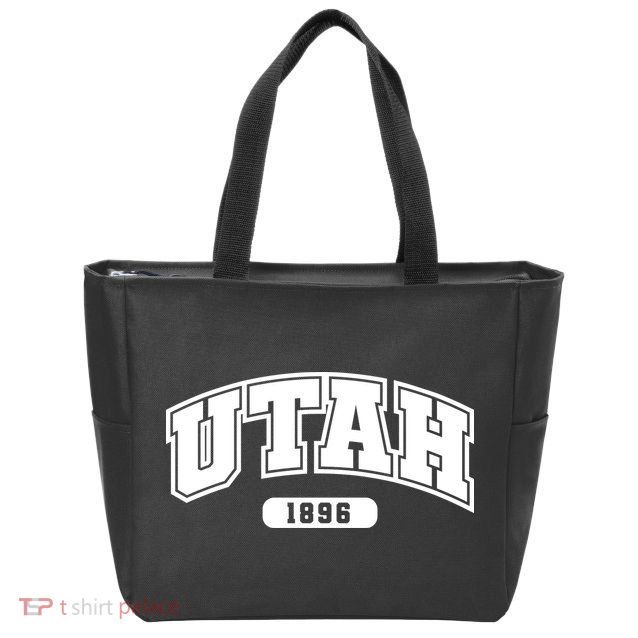 Utah Collegiate Style 1896 Zip Tote Bag