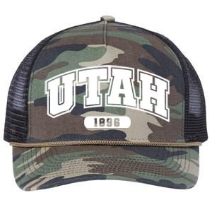 Utah Collegiate Style 1896 Retro Rope Trucker Hat Cap