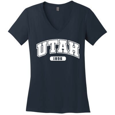 Utah Collegiate Style 1896 Women's V-Neck T-Shirt