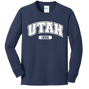 Utah Collegiate Style 1896 Kids Long Sleeve Shirt