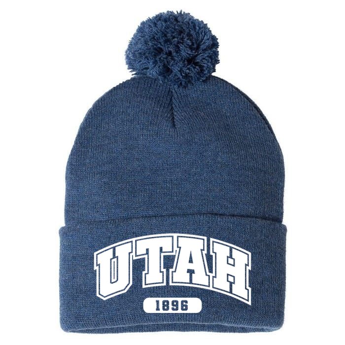 Utah Collegiate Style 1896 Pom Pom 12in Knit Beanie