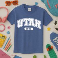 Utah Collegiate Style 1896 Kids T-Shirt