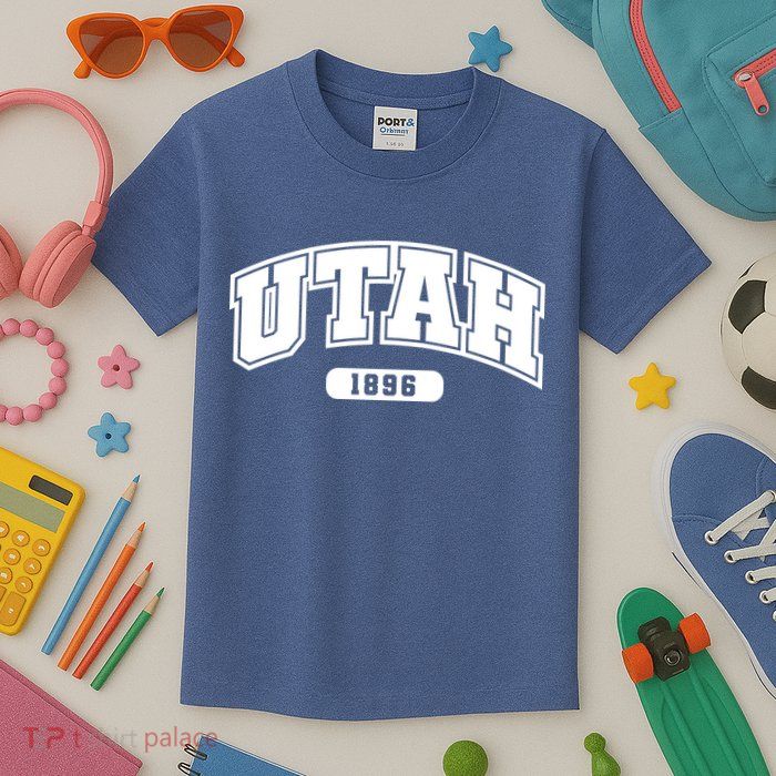 Utah Collegiate Style 1896 Kids T-Shirt