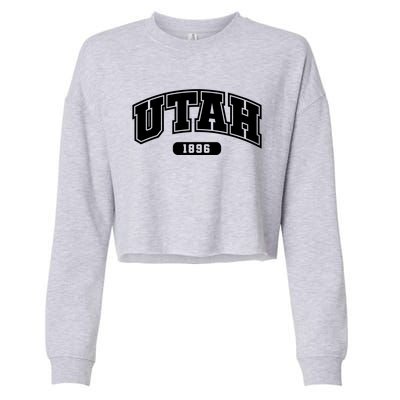 Utah Collegiate Style 1896 Cropped Pullover Crew