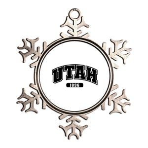 Utah Collegiate Style 1896 Metallic Star Ornament