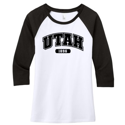 Utah Collegiate Style 1896 Women's Tri-Blend 3/4-Sleeve Raglan Shirt