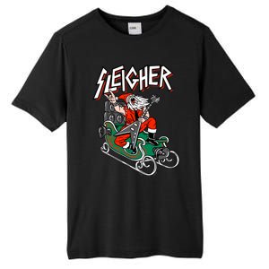 Ugly Christmas Sweater Sleigher Heavy Metal Santa Xmas Cool Gift Tall Fusion ChromaSoft Performance T-Shirt