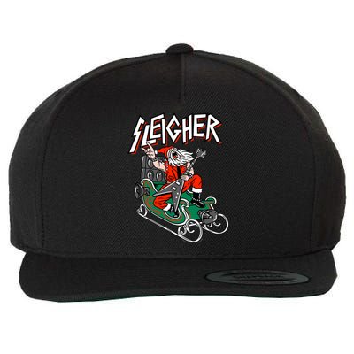 Ugly Christmas Sweater Sleigher Heavy Metal Santa Xmas Cool Gift Wool Snapback Cap