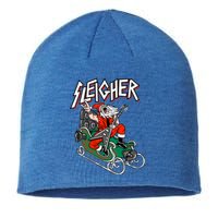 Ugly Christmas Sweater Sleigher Heavy Metal Santa Xmas Cool Gift Sustainable Beanie