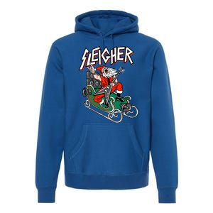 Ugly Christmas Sweater Sleigher Heavy Metal Santa Xmas Cool Gift Premium Hoodie