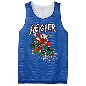 Ugly Christmas Sweater Sleigher Heavy Metal Santa Xmas Cool Gift Mesh Reversible Basketball Jersey Tank