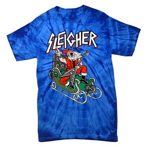 Ugly Christmas Sweater Sleigher Heavy Metal Santa Xmas Cool Gift Tie-Dye T-Shirt