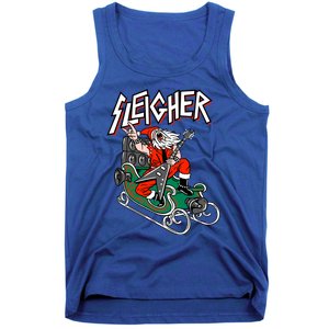 Ugly Christmas Sweater Sleigher Heavy Metal Santa Xmas Cool Gift Tank Top