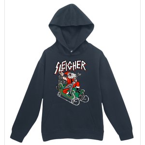 Ugly Christmas Sweater Sleigher Heavy Metal Santa Xmas Cool Gift Urban Pullover Hoodie