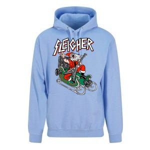 Ugly Christmas Sweater Sleigher Heavy Metal Santa Xmas Cool Gift Unisex Surf Hoodie