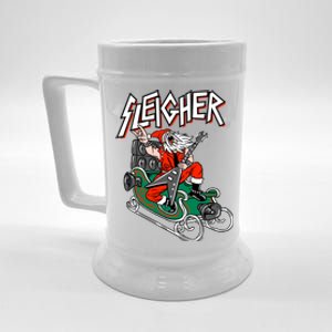 Ugly Christmas Sweater Sleigher Heavy Metal Santa Xmas Cool Gift Beer Stein