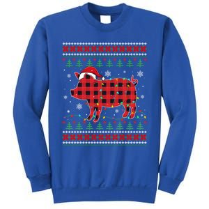 Ugly Christmas Sweater Pig Lover Xmas Lights Santa Meaningful Gift Sweatshirt