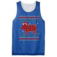 Ugly Christmas Sweater Pig Lover Xmas Lights Santa Meaningful Gift Mesh Reversible Basketball Jersey Tank