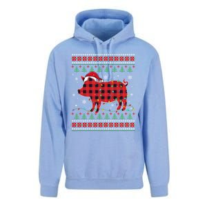 Ugly Christmas Sweater Pig Lover Xmas Lights Santa Meaningful Gift Unisex Surf Hoodie