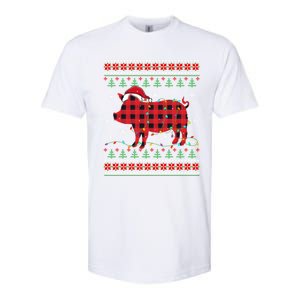 Ugly Christmas Sweater Pig Lover Xmas Lights Santa Meaningful Gift Softstyle CVC T-Shirt