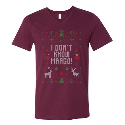 Ugly Christmas Sweater I DonT Know Margo V-Neck T-Shirt