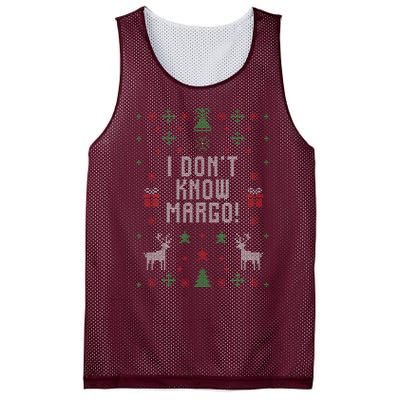 Ugly Christmas Sweater I DonT Know Margo Mesh Reversible Basketball Jersey Tank