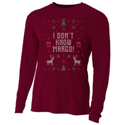 Ugly Christmas Sweater I DonT Know Margo Cooling Performance Long Sleeve Crew