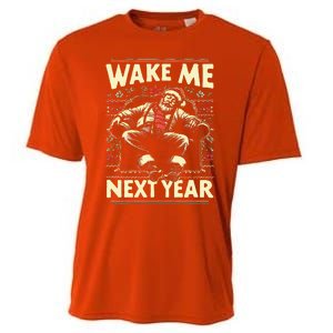 Ugly Christmas Sweater Santa Wake Me Next Year Cooling Performance Crew T-Shirt