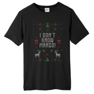 Ugly Christmas Sweater I DonT Know Margo Tall Fusion ChromaSoft Performance T-Shirt