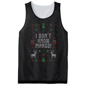 Ugly Christmas Sweater I DonT Know Margo Mesh Reversible Basketball Jersey Tank