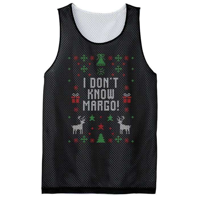 Ugly Christmas Sweater I DonT Know Margo Mesh Reversible Basketball Jersey Tank