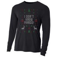 Ugly Christmas Sweater I DonT Know Margo Cooling Performance Long Sleeve Crew