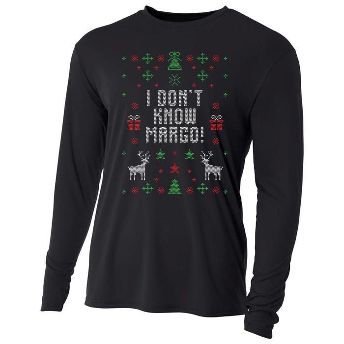 Ugly Christmas Sweater I DonT Know Margo Cooling Performance Long Sleeve Crew