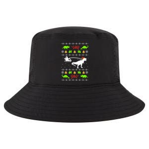 Ugly Christmas Santa Dino T Rex Nerd Geek Christmas Great Gift Cool Comfort Performance Bucket Hat