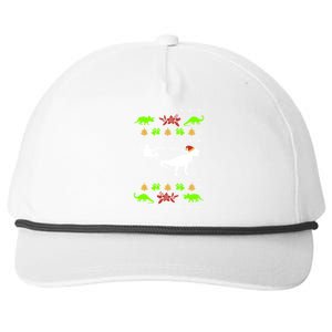 Ugly Christmas Santa Dino T Rex Nerd Geek Christmas Great Gift Snapback Five-Panel Rope Hat