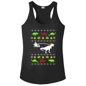 Ugly Christmas Santa Dino T Rex Nerd Geek Christmas Great Gift Ladies PosiCharge Competitor Racerback Tank