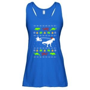 Ugly Christmas Santa Dino T Rex Nerd Geek Christmas Great Gift Ladies Essential Flowy Tank