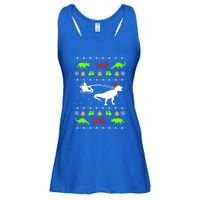 Ugly Christmas Santa Dino T Rex Nerd Geek Christmas Great Gift Ladies Essential Flowy Tank