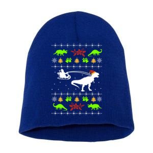 Ugly Christmas Santa Dino T Rex Nerd Geek Christmas Great Gift Short Acrylic Beanie