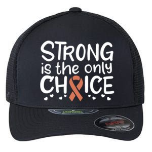 Uterine Cancer Survivor Fight Endometrial Chemo Gift Ribbon Funny Gift Flexfit Unipanel Trucker Cap