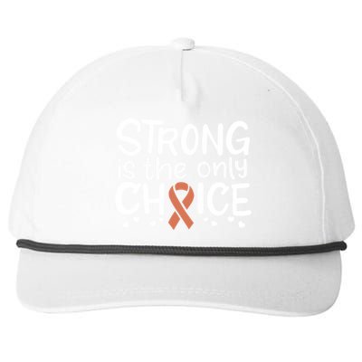 Uterine Cancer Survivor Fight Endometrial Chemo Gift Ribbon Funny Gift Snapback Five-Panel Rope Hat