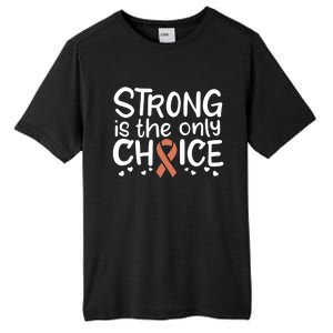 Uterine Cancer Survivor Fight Endometrial Chemo Gift Ribbon Funny Gift Tall Fusion ChromaSoft Performance T-Shirt